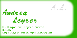 andrea leyrer business card